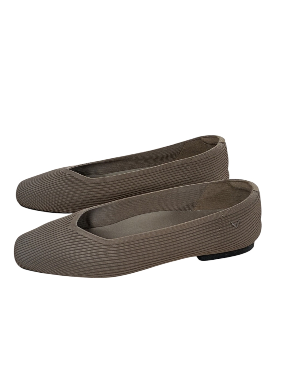VIVAIA Margot Square Toe V-Cut Espresso Flats Size 40